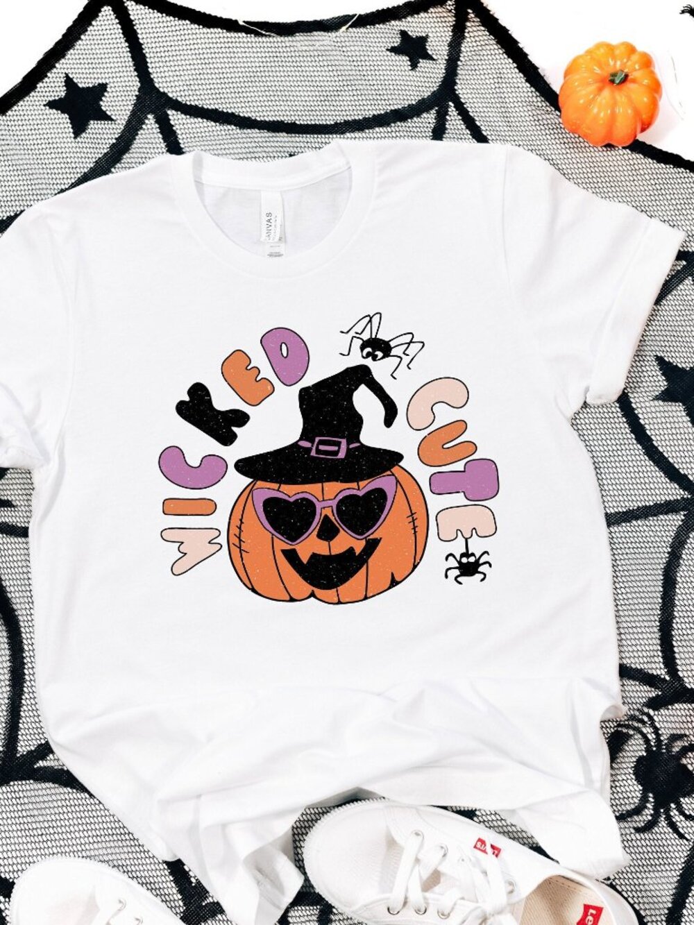 Wicked Cute Shirt, Halloween Witch Shirt, Pumpkin Shirt, Spooky Season Shirt